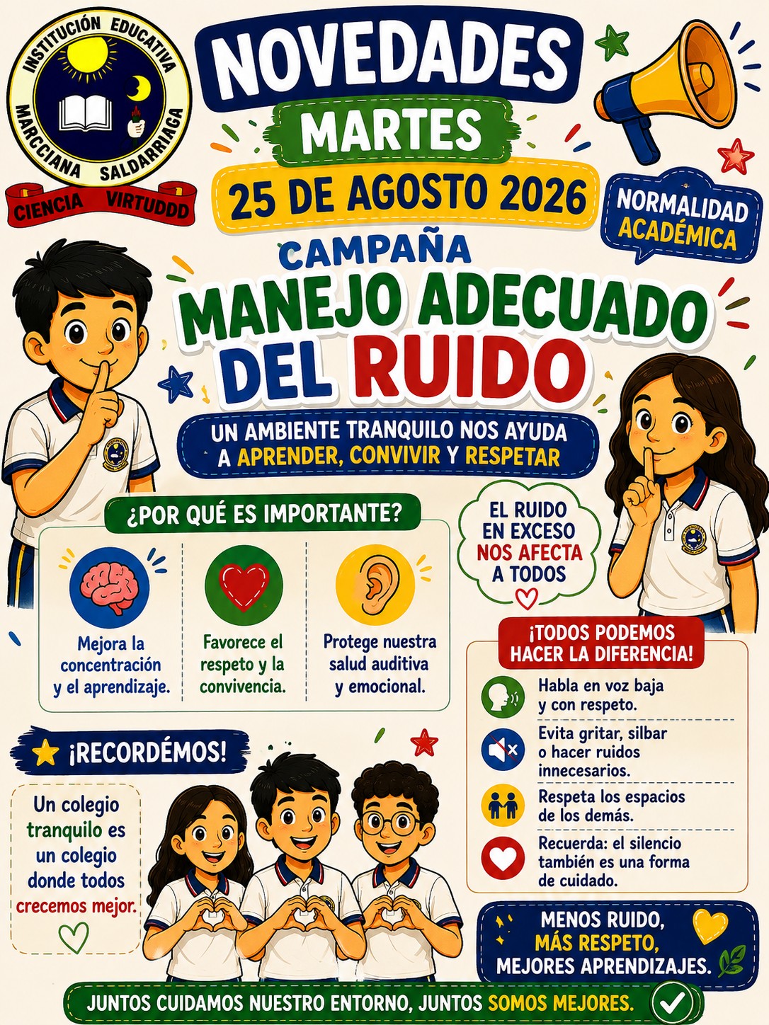 Novedades 25 Agosto manejo adecuado del ruido